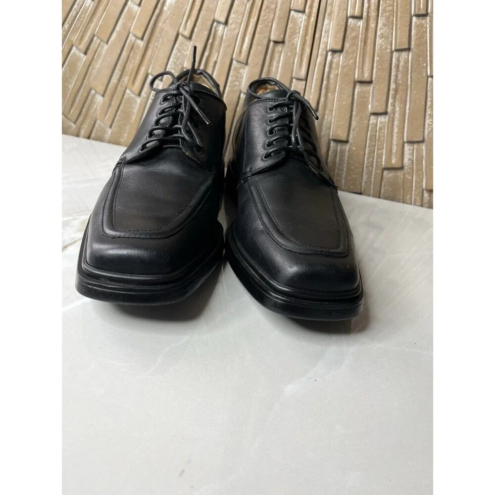 Donald J Pliner Executive Dress Oxfords Lace Up Shoes Italy Black Leather Sz 9 M